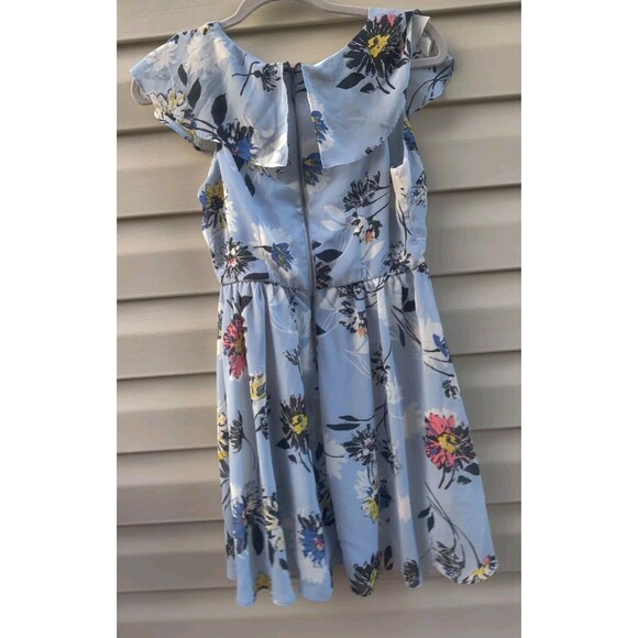 Xhilaration Womens Blue Floral Dress Size Medium M Beach Flowers Spring Summer - Picture 9 of 12
